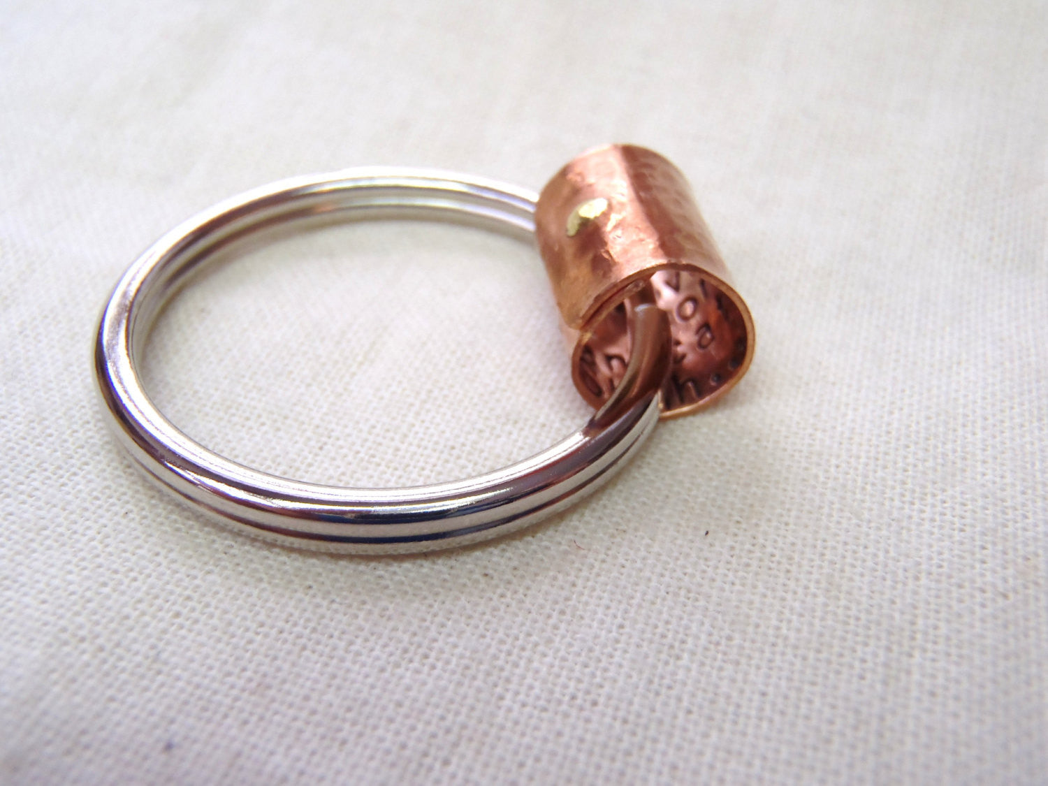 Secret Message Keychain personalized with your message hidden inside - Drake Designs Jewelry