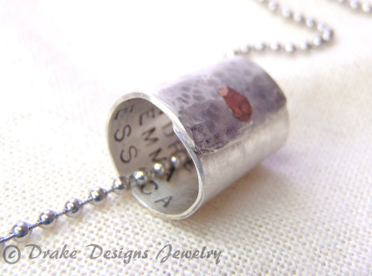 Personalized hidden custom message necklace - Secret Message Jewelry - Drake Designs Jewelry