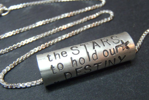 Shakespeare Quote necklace Sterling Silver Inspirational jewelry - Drake Designs Jewelry