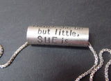 Shakespeare quote Necklace She is Fierce - Drake Designs Jewelry