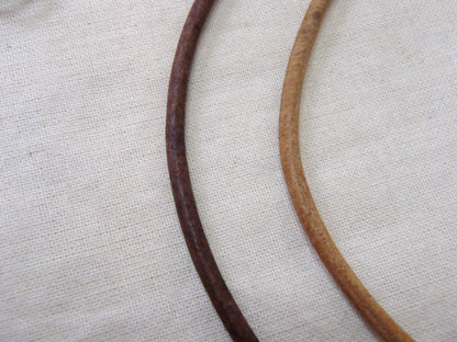 Leather and copper Personalized men's Necklace with Roman Numerals - Drake Designs Jewelry