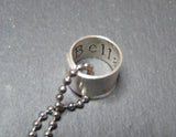 Personalized Pet memorial Necklace for dog or cat with stamped pawprint and name inside the charm - Drake Designs Jewelry