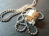 I carry your heart necklace with message hidden inside - Drake Designs Jewelry