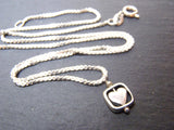 Sterling silver Tiny Heart necklace - Drake Designs Jewelry