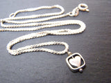 Sterling silver Tiny Heart necklace - Drake Designs Jewelry