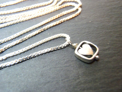 Sterling silver Tiny Heart necklace - Drake Designs Jewelry