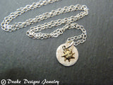 tiny sun Sterling Silver sun necklace - Drake Designs Jewelry