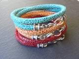 turquoise, red or orange Leather wrap bohemian Bracelet - Drake Designs Jewelry
