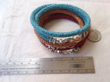 turquoise, red or orange Leather wrap bohemian Bracelet - Drake Designs Jewelry