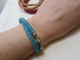 turquoise, red or orange Leather wrap bohemian Bracelet - Drake Designs Jewelry