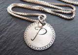 Sterling silver Initial necklace personalized bridesmaid gift - Drake Designs Jewelry