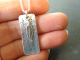 sterling silver inspirational feather necklace - Drake Designs Jewelry
