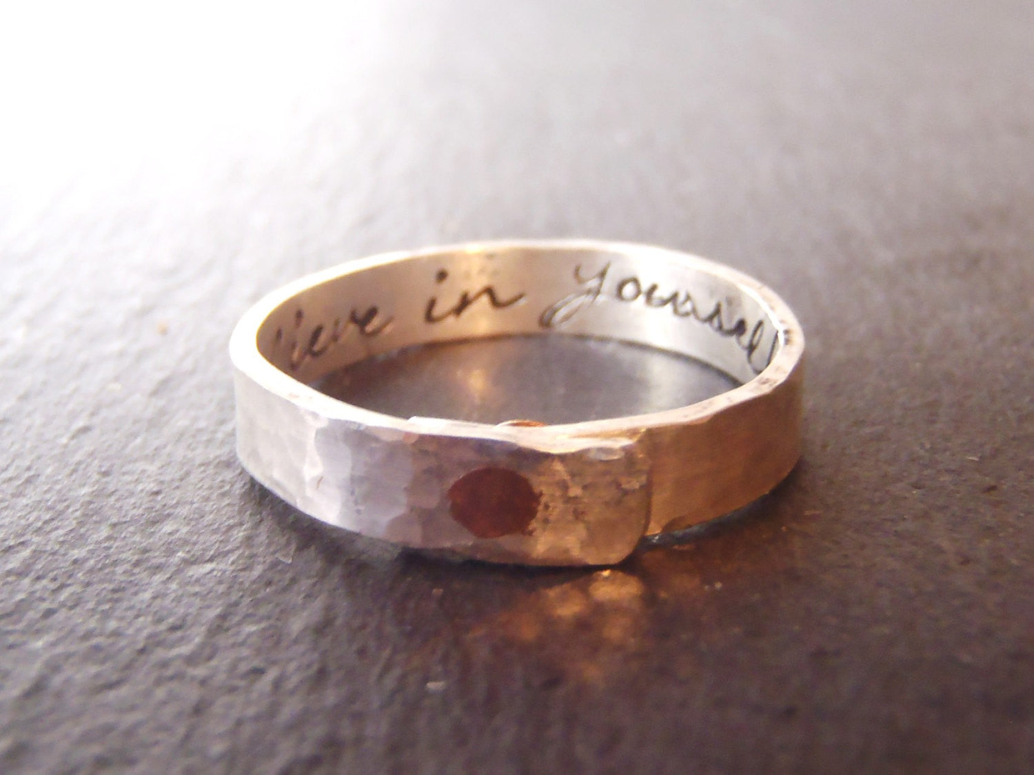 Sterling Silver Secret message ring Personalized With your message hidden - Drake Designs Jewelry