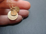 Family necklace gold filled personalized initial necklace - Drake Designs Jewelry