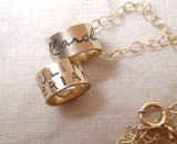 Mom necklace with names 14k gold filled personalized gold charm necklace - Drake Designs Jewelry