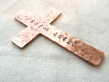 Pocket cross personalized with Bible Scripture Verse - Drake Designs Jewelry