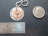 sterling silver enjoy the journey compass necklace inspirational jewelry - Drake Designs Jewelry