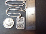 Hope anchors the soul necklace - sterling silver scripture jewelry - Drake Designs Jewelry