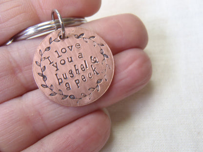 I love you a bushel and a peck keychain - Drake Designs Jewelry