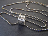 personalized coordinates charm necklace with hand stamped latitude and longitude - Drake Designs Jewelry