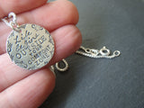 Sterling silver Motivational jewelry Life begins outside your comfort zone inspirational quote necklace - Drake Designs Jewelry