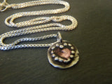 Valentine's Day gift for her recycled fine silver red heart necklace - Drake Designs Jewelry