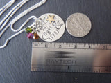 Love beyond the moon and stars personalized sterling silver mothers necklace - Drake Designs Jewelry