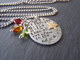 Personalized Mom necklace with birthstones - mixed metal Mothers birthstone necklace - Drake Designs Jewelry