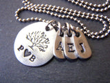 Personalized family tree necklace - mothers tree of life - Drake Designs Jewelry