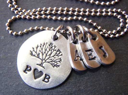 Personalized family tree necklace - mothers tree of life - Drake Designs Jewelry