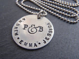 Rustic Family necklace personalized Mother's Day gift for mom - Drake Designs Jewelry