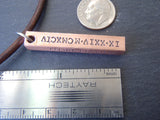 Leather and copper Personalized men's Necklace with Roman Numerals - Drake Designs Jewelry