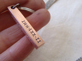 Personalized 7 year anniversary gift - copper Roman Numeral keychain - Drake Designs Jewelry