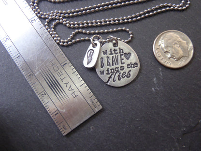 with brave wings she flies inspirational necklace - Drake Designs Jewelry