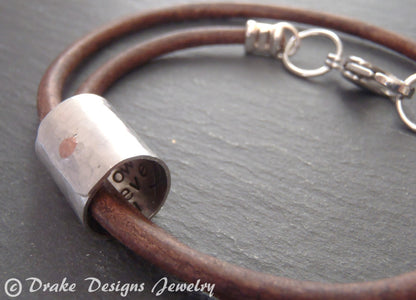 Custom secret message bracelet with your words hidden inside - Drake Designs Jewelry
