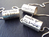 sterling silver personalized inspirational necklace custom inspirational quote hand stamped jewelry gifts for women - Drake Designs Jewelry