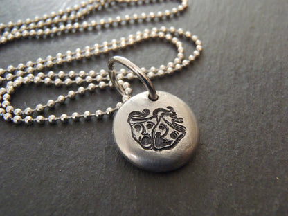 thespian Comedy tragedy necklace drama jewelry theater gift - Drake Designs Jewelry
