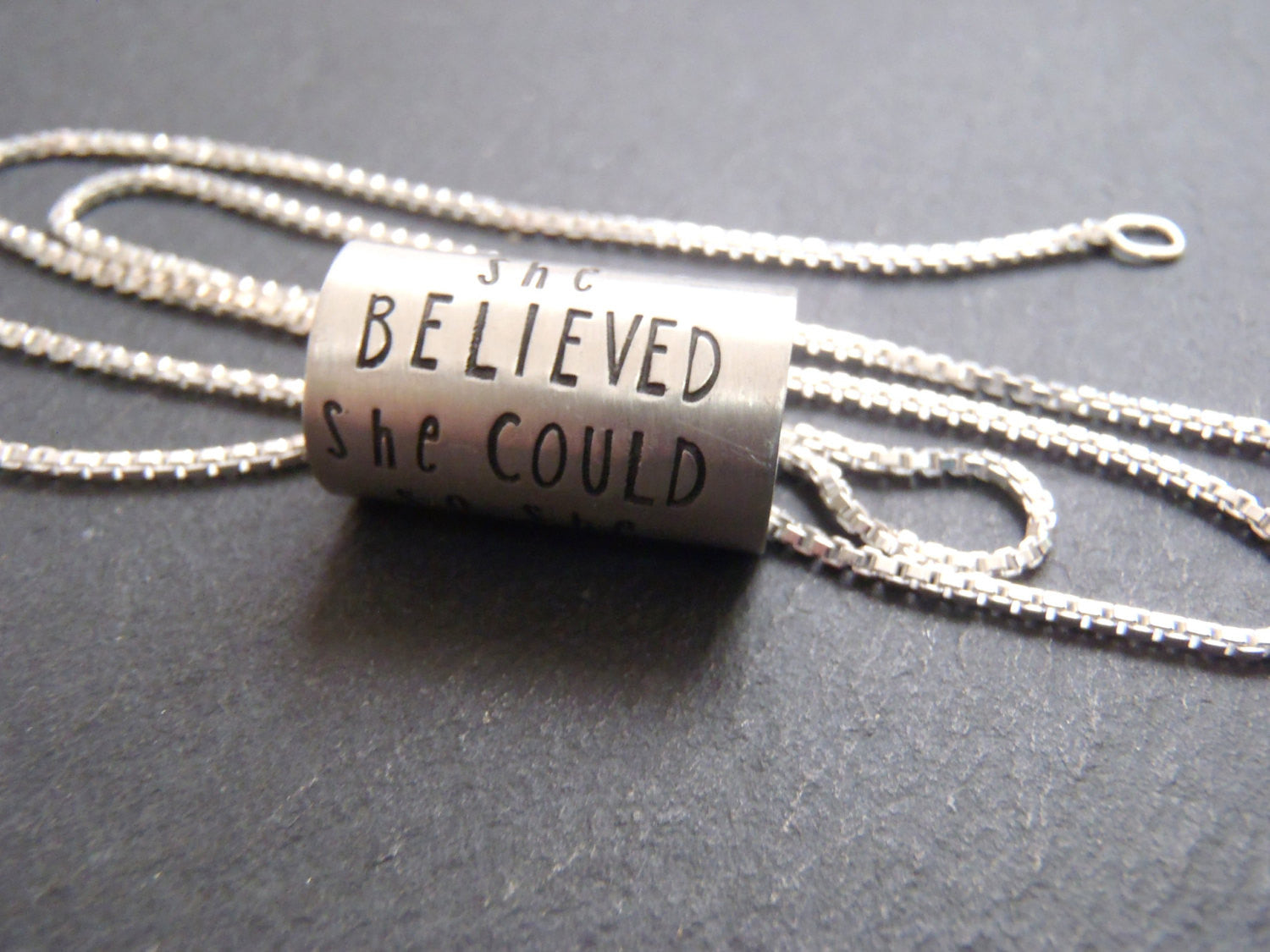 sterling silver she believed she could so she did necklace - Drake Designs Jewelry
