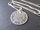 Sterling silver Celtic jewelry a ghrá mo chroí Irish necklace - Drake Designs Jewelry