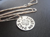 Sterling silver Celtic jewelry a ghrá mo chroí Irish necklace - Drake Designs Jewelry