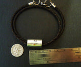 Mens leather bracelet for women or men - Roman Numeral jewelry - Drake Designs Jewelry