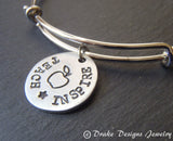 teacher bangle bracelet hand stamped jewelry gift for teacher - Drake Designs Jewelry