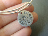 teacher bangle bracelet hand stamped jewelry gift for teacher - Drake Designs Jewelry