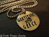 thanksgiving gratitude and grace necklace jewelry inspirational - Drake Designs Jewelry