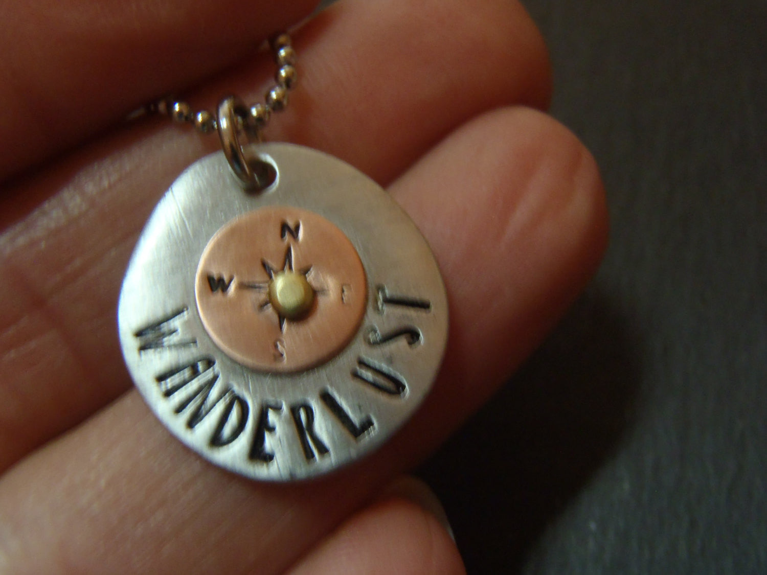 Travel compass necklace wanderlust necklace gifts for traveler wanderlust jewelry mixed metal - Drake Designs Jewelry
