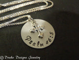 Scripture Jewelry - Sterling silver personalized Bible verse necklace - Drake Designs Jewelry
