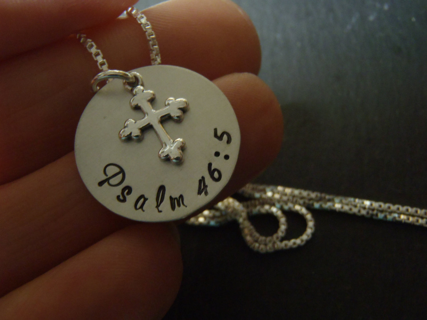 Scripture Jewelry - Sterling silver personalized Bible verse necklace - Drake Designs Jewelry