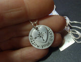 Sterling silver compass - Follow your heart necklace - Drake Designs Jewelry