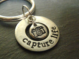 Photographer gift capture life keychain photography gifts - Drake Designs Jewelry