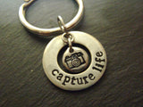 Photographer gift capture life keychain photography gifts - Drake Designs Jewelry